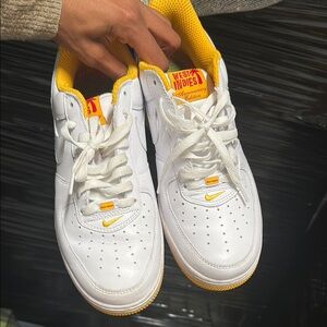 Nike White and Yellow Sneakers